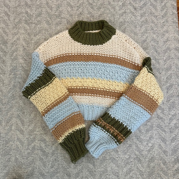 Altar'd State Sweaters - Altar'd State Striped Cropped Sweater Size S